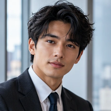 Professional headshot of an East Asian man